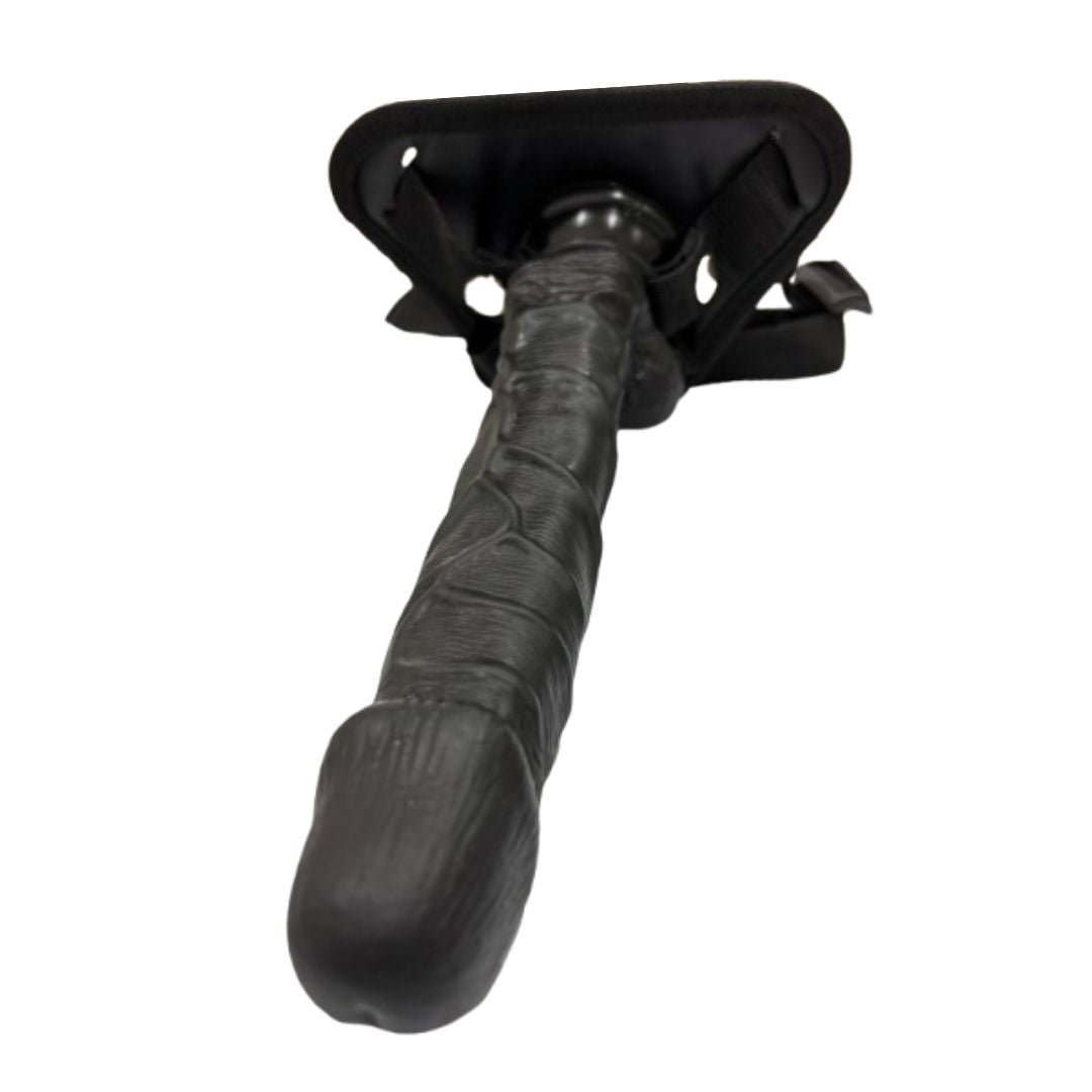 Black Silicone Dildo With Strap Belt