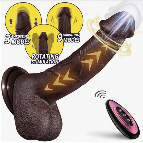 Realistic Automatic Black Dildo