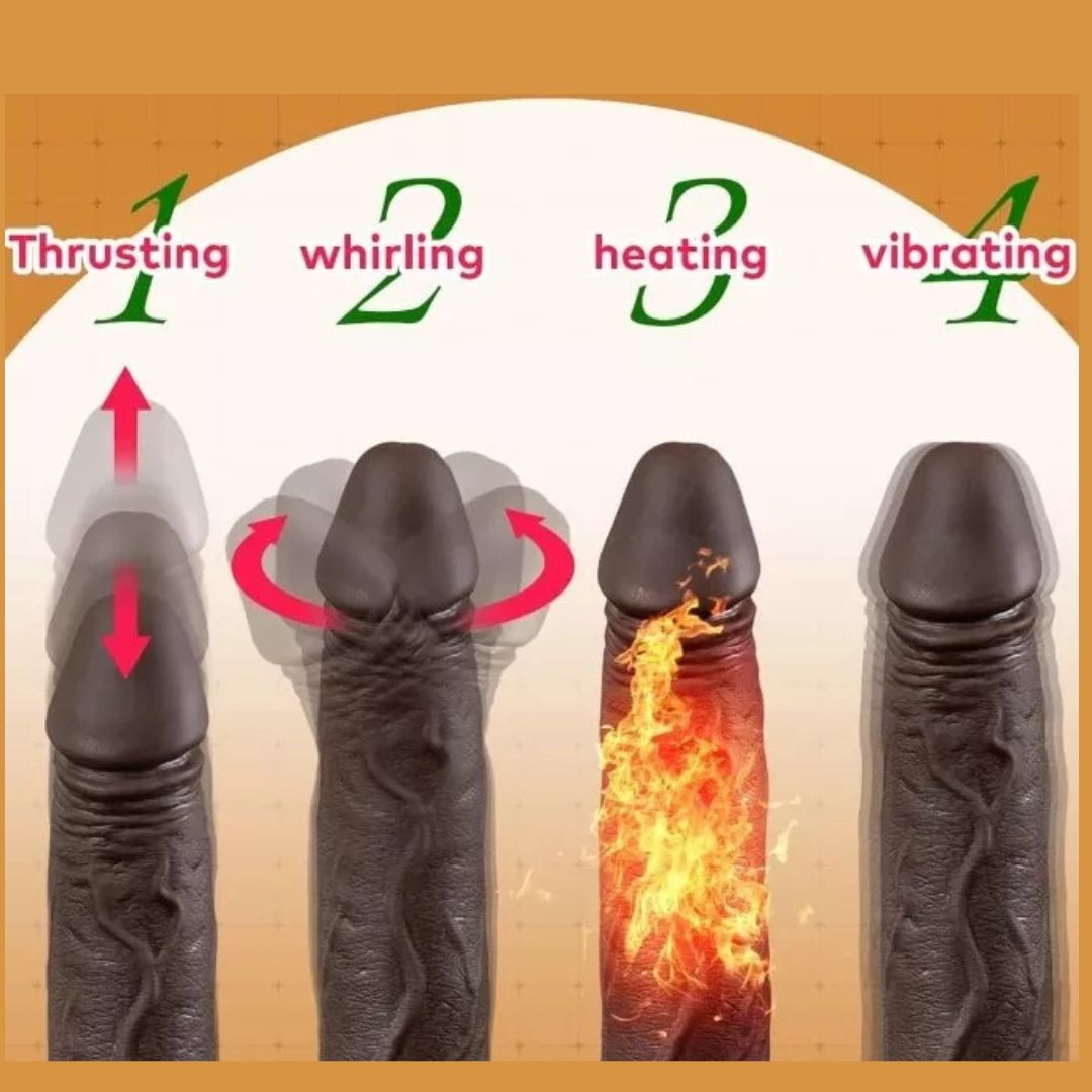 Realistic Automatic Black Dildo